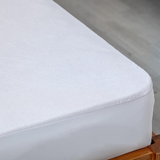 Waterproof Short King Mattress Protector for 72x75 RV Short King/California Bed Soft Noiseless Soft Bamboo Viscose Terry Matress Cover