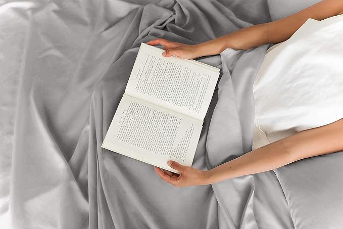 Queen 6 Piece Sheet Set - Comfy Breathable & Cooling - Hotel Luxury Bedding for Women, Men, Kids, Teens & Children - 1 Flat & 1 Fitted Sheet & 4 Pillowcases w/ Deep Pockets - Wrinkle Free - Light Grey