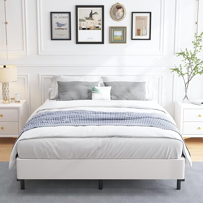 ALDRICH Box Springs Full 9 Inch, Heavy Duty Metal Frame Mattress Foundation with Easy Clean Cover, Noise Free, Easy Assembly