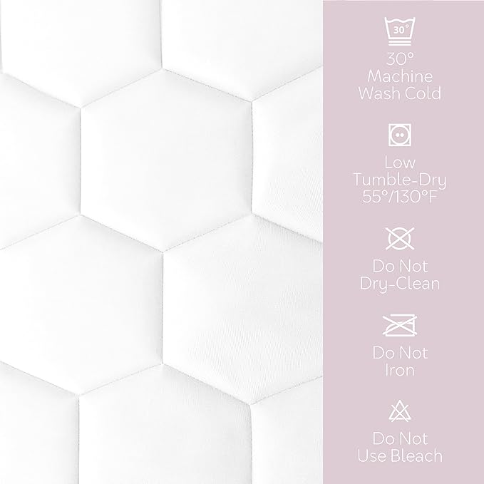 Hearth & Harbor King Size Quilted Fitted Mattress Pad Cover, 100% Waterproof Mattress Protectors, Deep Pocket Fitted Mattress Cover 8" - 21" (78" x 80", White)
