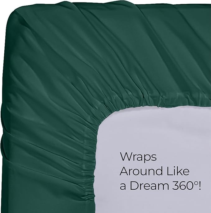 Utopia Bedding King Fitted Sheet - Bottom Sheet - Deep Pocket - Soft Microfiber - Shrinkage and Fade Resistant - Easy Care -1 Fitted Sheet Only (Emerald)