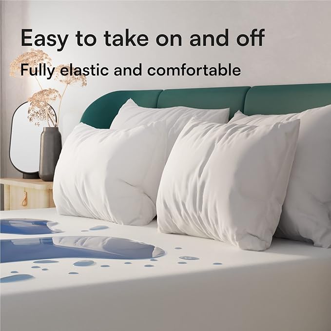 Niagara Waterproof Mattress Protector Twin 39x75 Cover Deep Pocket Breathable Noiseless 8-20Inches Bed Smooth Jersey Mattress Pad Cover Fully Ultra Thin Microfiber