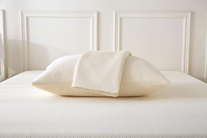 2-Pack Deluxe Cooling Organic Pillow Protectors Queen Size – Organic Cotton Percale, Waterproof & Breathable Zippered Encasements, Crisp & Breathable Feel, OCS Blended & Oeko-TEX Certified