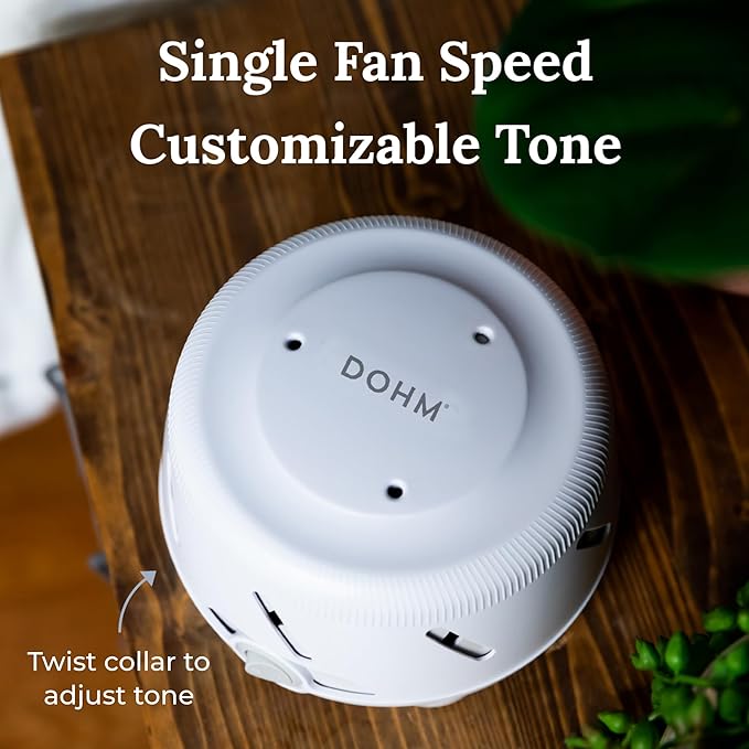 Yogasleep Dohm Uno White Noise Sound Machine, Real Fan Inside for Non-Looping White Noise, Sleep Aid, Office Privacy & Meditation for Adults & Baby, Registry Gift (White)