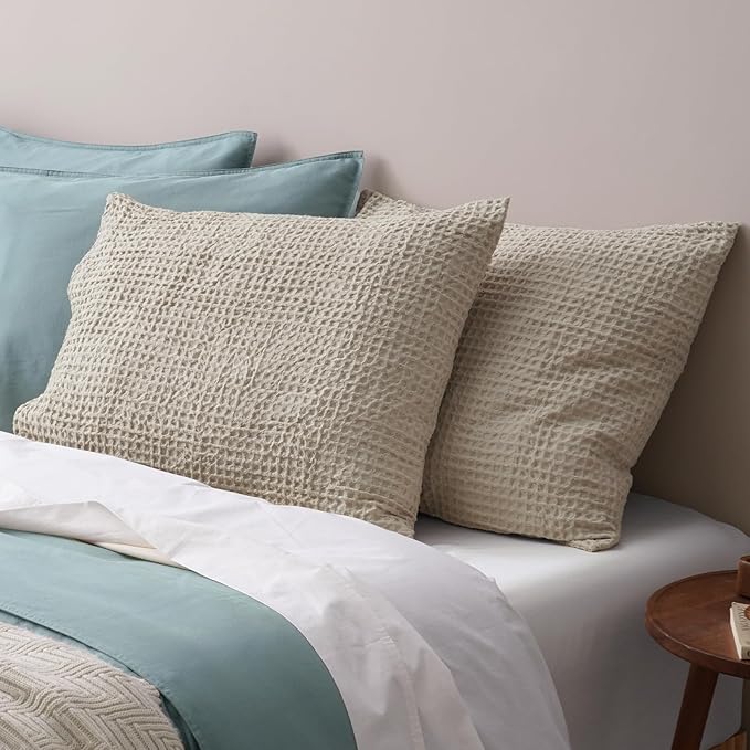 PHF Ultra Soft Waffle Weave Pillow Shams California King Size, No Insert, 2 Pack 20" x 40" Pillowcases,Breathable & Skin-Friendly Pillow Cases, Stylish Decorative Bed Pillow Cases Covers, Linen