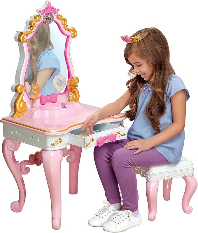 Disney Princess Ultimate Musical Vanity with Enchanting Messages & Celebration Song! Includes Brush, Comb, Tiara & 5 Rings