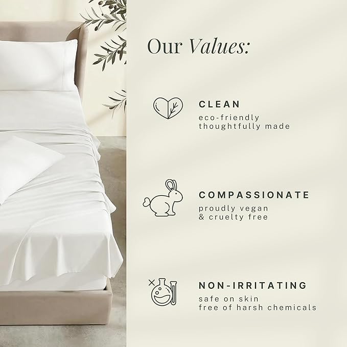 Hearth & Harbor Bed Sheets, Luxury Soft 6 Piece Bed Sheet Set Extra Deep Pocket Fitted Sheets Fits Mattress up to 21", Double Brushed Bedding Sheets & Pillowcases,