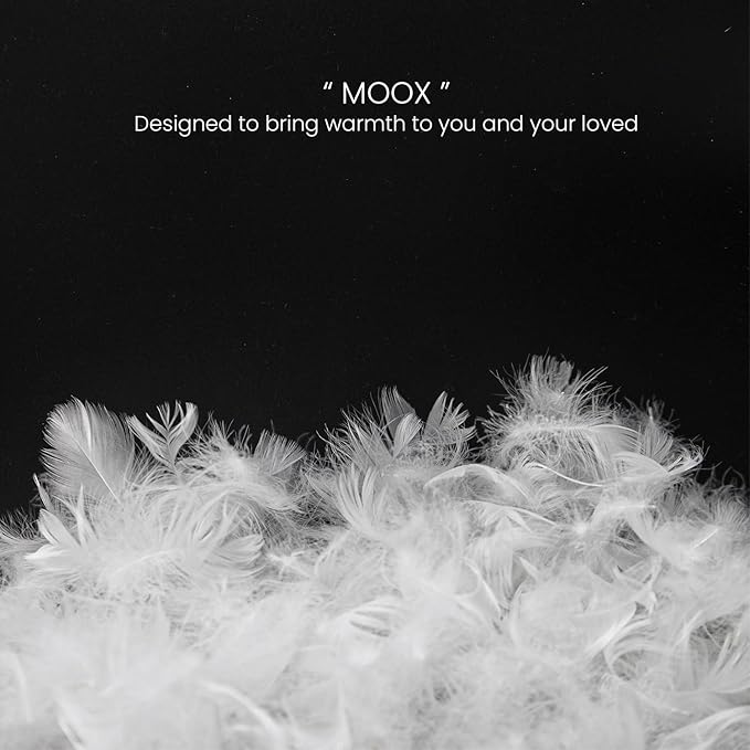MOOX Down Feathers Pillow Stuffing Filling for DIY Projects Premium Natural 5/95 Goose Feather Down Soft Fluffy Perfect for Pillow Cushions Bedding Pillow Couch Dog Bed Upholstery Crafts (1.0, Pounds)
