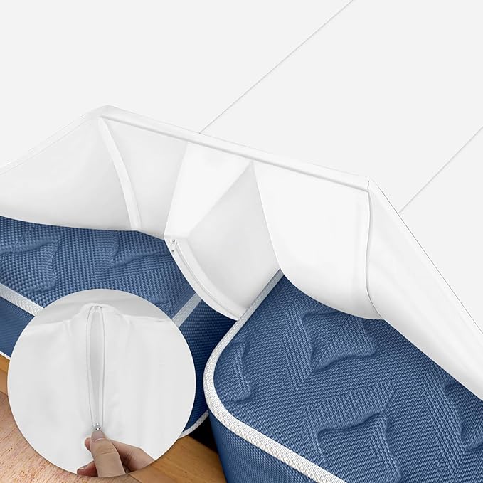 3-in-1 Fitted Sheet with Bed Bridge | Split King Gap Filler for Adjustable Bed,Removable & Machine Washable Twin XL to King Converter Kit,White