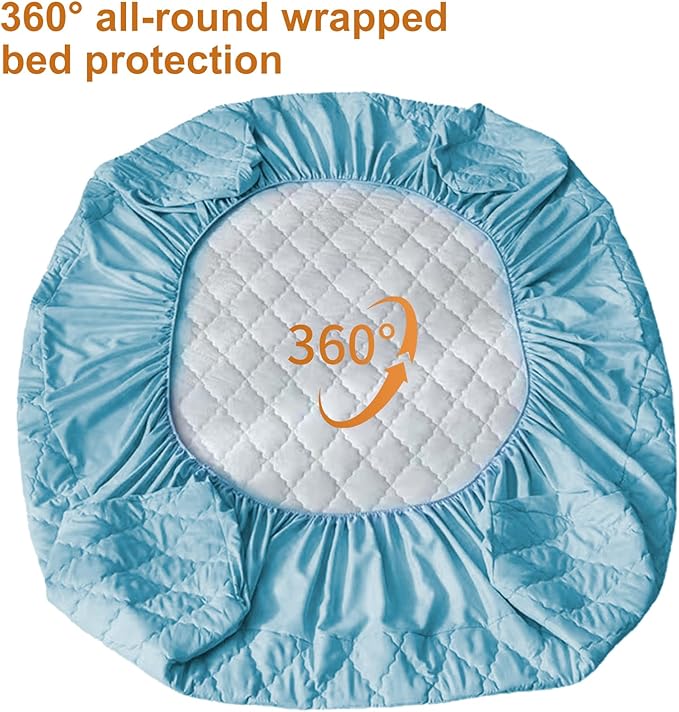 Waterproof Hospital Mattress Cover Protector Bed Sheet 36" x 80" x 9" Hospital Grade Incontinence Protection, Breathable Fabric for Elderly, Adults Machine Washable