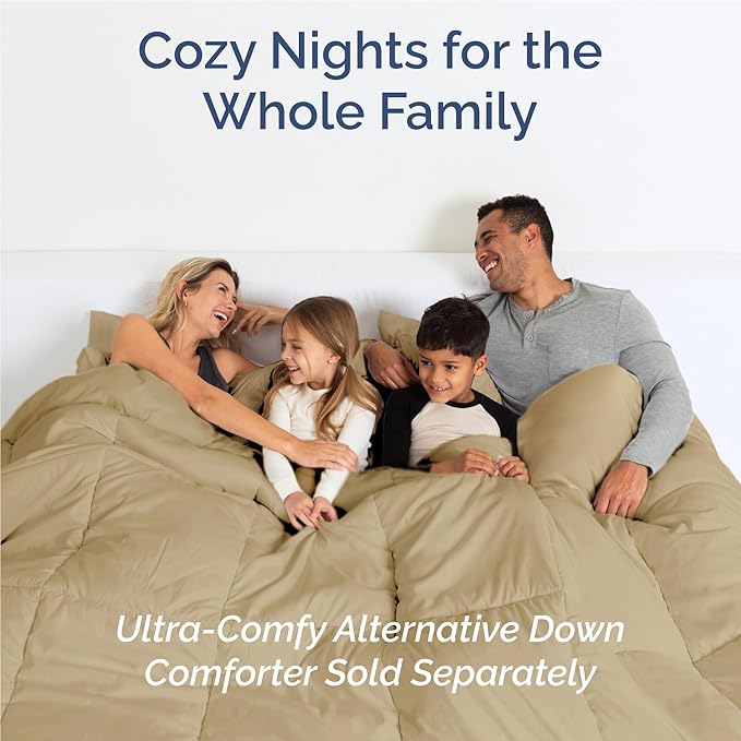 Full 6 Piece Sheet Set - Comfy, Breathable & Cooling - Soft Hotel Luxury Bedding for Women, Men, Kids, Teens & Children - 1 Flat & 1 Fitted Sheet & 4 Pillowcases w/ Deep Pockets - Wrinkle Free - Beige