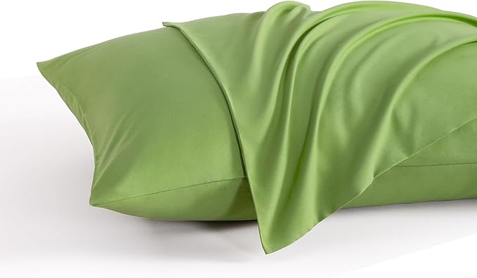 NTBAY King Pillow Cases Set of 2, 2 Pack Brushed Microfiber 20x36 Pillow Cases, Soft, Wrinkle, Fade, Stain Resistant Sage Green Pillow Cases with Envelope Closure, 20x36 Inches, Sage Green