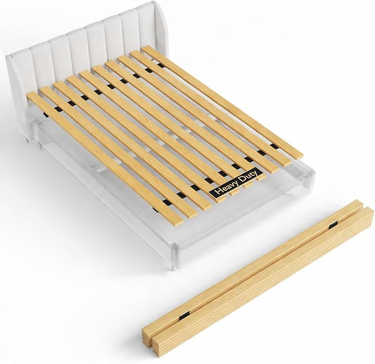Wooden Queen Bed Slats for Support Under Mattress – Replacement Wood Slats for Queen Size Bed Frame – Under Mattress Support Without Extra Height – 3.38" Standard Width