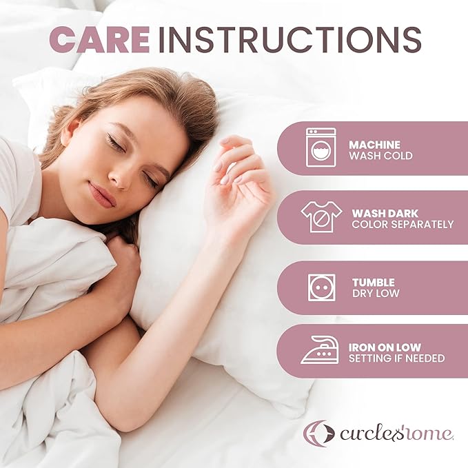 CirclesHome Pillow Protectors 12 Pack King Zippered - 100% Cotton Breathable Pillowcases - Protects Pillows from Dirt, Dust and Debris (King - Set of 12 - 20x36)