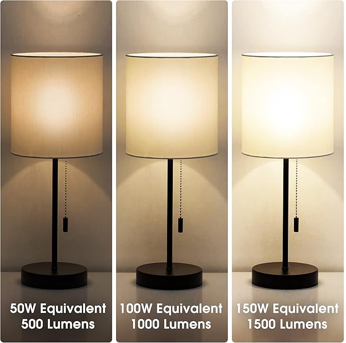 Briignite LED Light Bulbs, 3 Way LED Light Bulbs 50 100 150W Equivalent, 3 Way Light Bulb, Three Way A19 Light Bulbs E26 Medium Base, Warm White 3000K, 500lm-1000lm-1500lm, 2 Pack