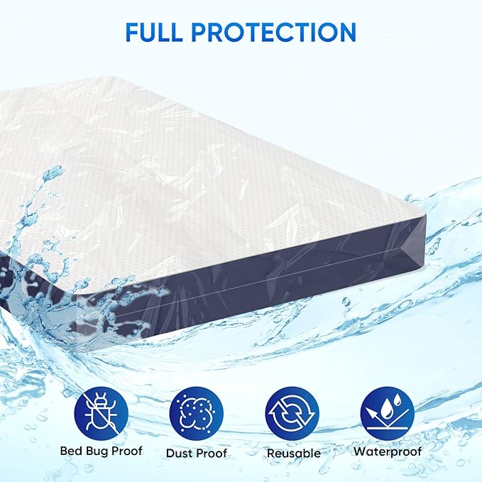 TICONN 2PK Plastic Mattress Bag for Moving Storage, Waterproof Mattress Protector Cover, Heavy-Duty Mattress Moving Supplies (4 mil, Twin)