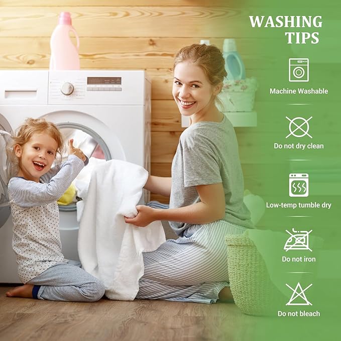 Premium Waterproof Mattress Protector Queen Size,4D Air Cooling 300GSM Mattress Cover,Breathable All-Round 360° Bed Mattress Pad Noiseless Vinyl Free (White,Queen)
