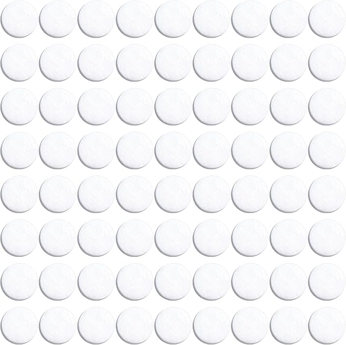 80pcs Aromatherapy Refill Felt Pads, 0.67in/17mm Unscented Air Freshener Replacement Pads, Perfumes Refill Tablets for Car Diffuser- White