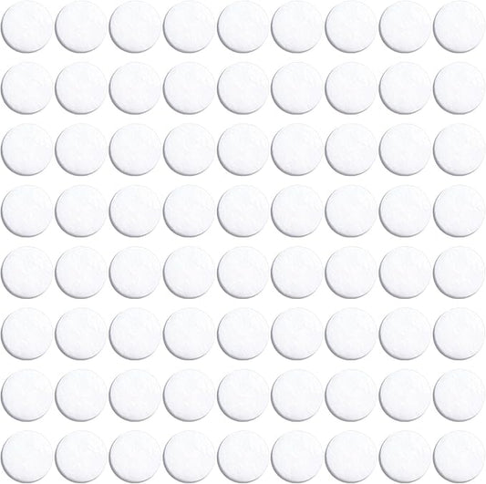 80pcs Aromatherapy Refill Felt Pads, 0.67in/17mm Unscented Air Freshener Replacement Pads, Perfumes Refill Tablets for Car Diffuser- White