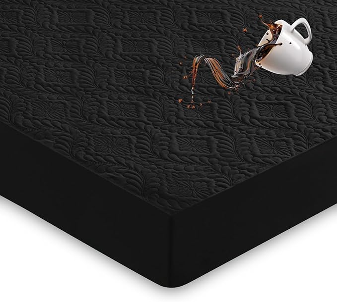 Sufdari King Waterproof Mattress Protector, Waterproof Mattress Cover,Breathable & Noiseless Mattress Pad, Waterproof Quilted Fitted Sheet Fits Up to 8-18" Deep Pocket