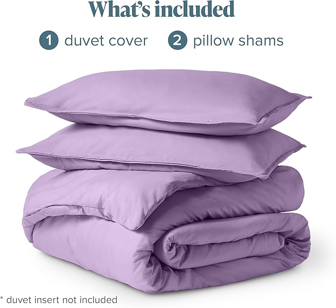 Bare Home Bedding Duvet Cover King Size - Premium 1800 Super Soft Collection - Lightweight, Cooling - Soft Breathable Bedding Duvet Cover (King, Lavender)