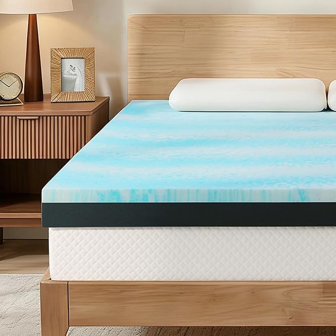 Firm to Extra Firm Mattress Topper Queen Size 3 Inch, Pain Relieving Foam Bed Topper for Extra Support, Gel Memory Foam&High-Density Foam Mattress Pad, CertiPUR-US Certified