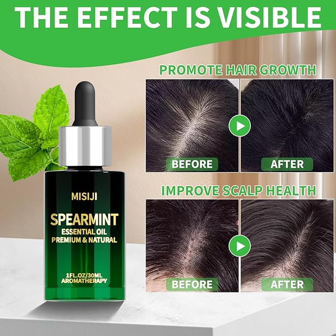 Essential Oils-Spearmint Essential Oils for Diffuser Humidifiers for Home,Diffuser Oils Scents for Laundry,Aromatherapy,Candle&Soap Making 1 FL.OZ