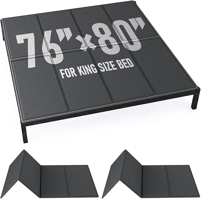 Bunkie Board King Size (76x80''), 10mm Bed Boards for Under Mattress, Breathable, Noise Minimizing, Moisture Resistant Bunkieboards, Heavy Duty Bed Support Board for Platform & Slatted Frames