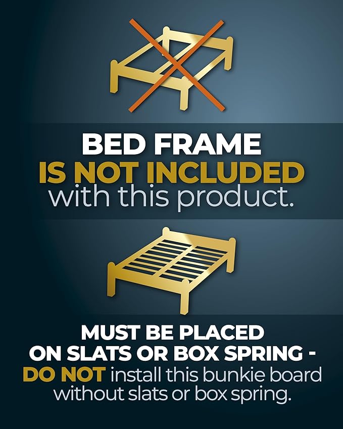 Golden Home Essentials Premium 10mm Twin XL Size Bunkie Board (38" x 79") – Slim Low-Profile Mattress Support – Quiet, Moisture-Resistant, Lightweight Bed Board for Platform & Slatted Frames
