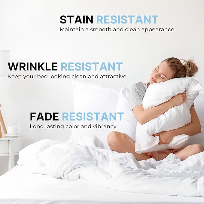 Queen Pillow Cases Set of 4 - Ultra Soft Hotel Quality Pillowcase Covers - Comfy, Cozy & Wrinkle Free - Shrinkage, Stain & Fade Resistant - Machine Washable Pillow Protectors - 4 Piece Set - Lavender