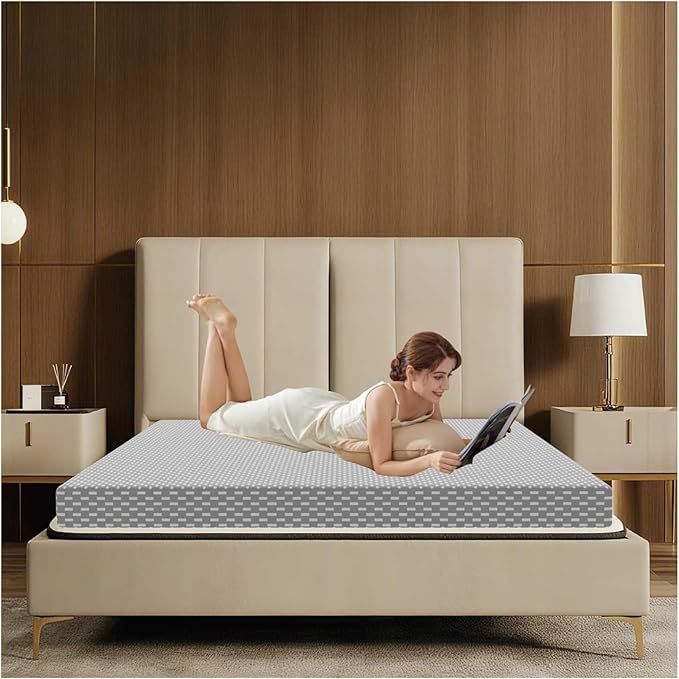 MORANDI Twin Mattress, 3 Inch Memory Foam Twin Bed Mattress in A Box, Pressure Relief with Medium Firm Support, Machine Washable Mattress Protector with Zipper Removable Cover(Grey, ‌Twin)