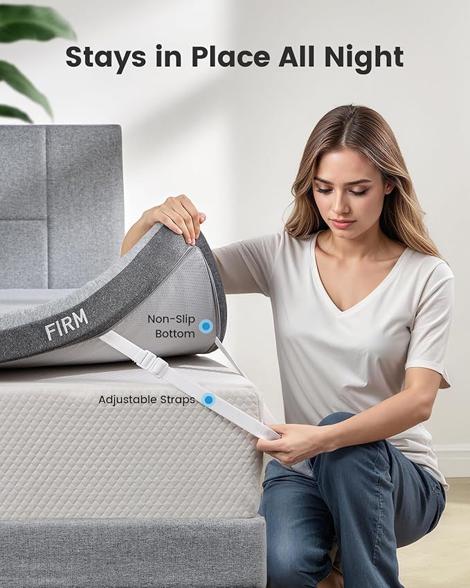 PERLECARE Half Soft & Half Firm Dual Firmness Mattress Topper Full Size Bed, 3 Inch Full Bed Topper, Premium Soft & Firm Supportive for Pressure Relief, Non-Slip & Removable, CertiPUR-US Certified