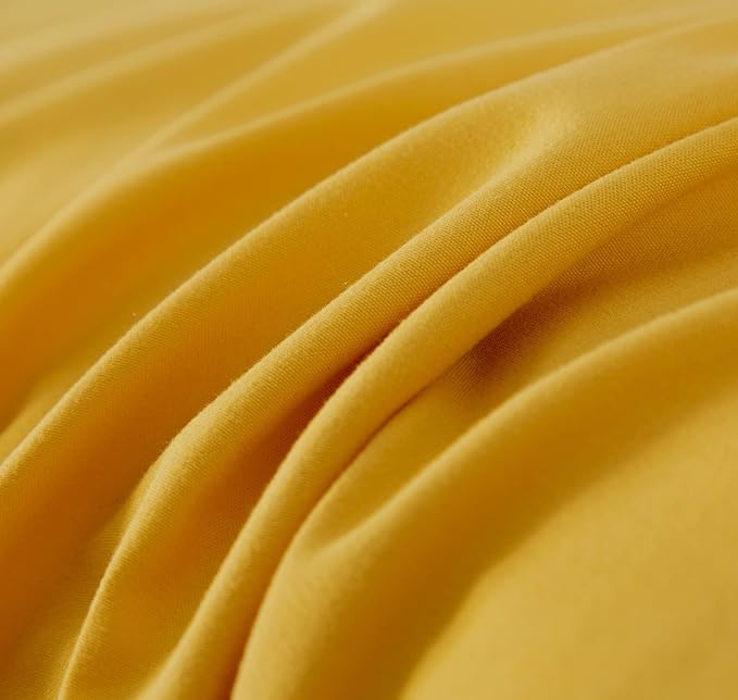 EVOLIVE Body Pillow Cover 21"x54", Ultra Soft Microfiber Pillowcase with Hidden Zipper, Breathable, Machine Washable, for Side Sleepers, Cover Only (21"x54" Body Pillow Cover, Spicy Mustard)