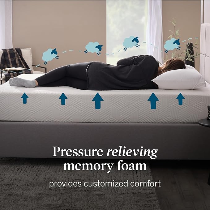 Lucid 14 Inch Memory Foam Mattress - Medium Firm Feel - Infused with Refreshing Bamboo Charcoal and Cooling Gel - Bed in a Box - Temperature Regulating - Pressure Relief - Breathable - California King