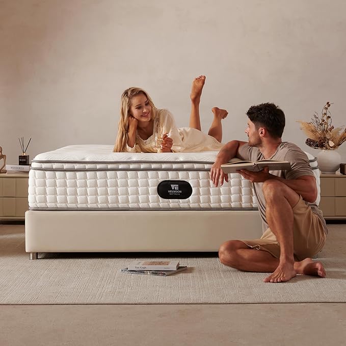 King Size Mattress,14 inch Cooling Gel Memory Foam Mattress,Pressure Relief with Medium Firm Support,Improves Sleep,CertiPUR-US Certified for Materials,No Fiberglass,Mattress in a Box
