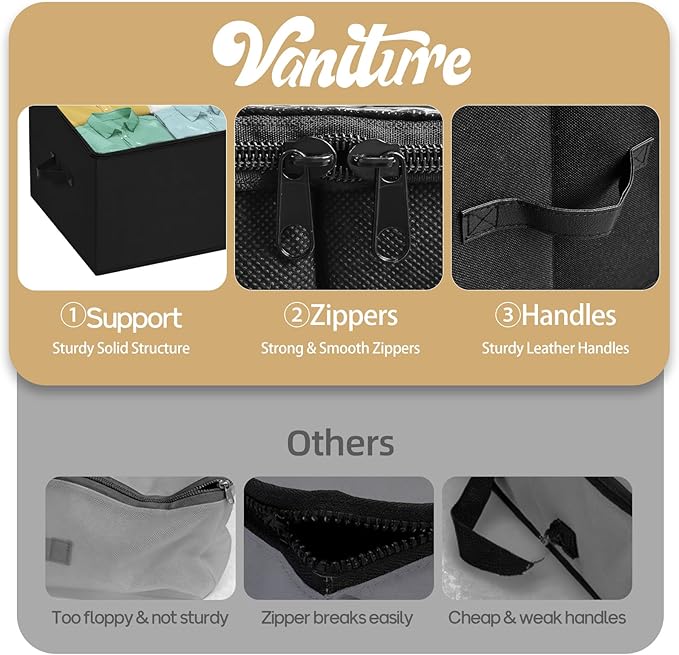 Large Under Bed Storage Containers, 12 inch Tall Underbed Storage Bins with Clear Lids, Deep Under Dorm Bed Storage Drawers Organizer for Shoes, Clothes, Blankets (2 Pack, Black, 31.5"x16"x12")