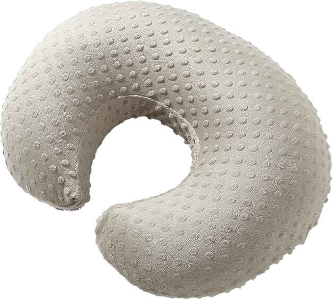Baby Nursing Pillow and Body Positioner with Premium Slipcover for Breastfeeding for Baby Boys and Girls, Feeding Pillow with Breathable Comfortable Pillowcase (Tidal Foam)