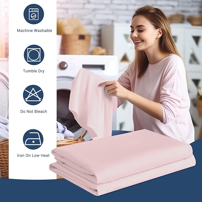 Pillowcases King 4 Pack, 20x36 Pillow Cases with Envelope Closure, Soft Plain Brushed Microfiber Covers Breathable Wrinkle-Resistant, Pink