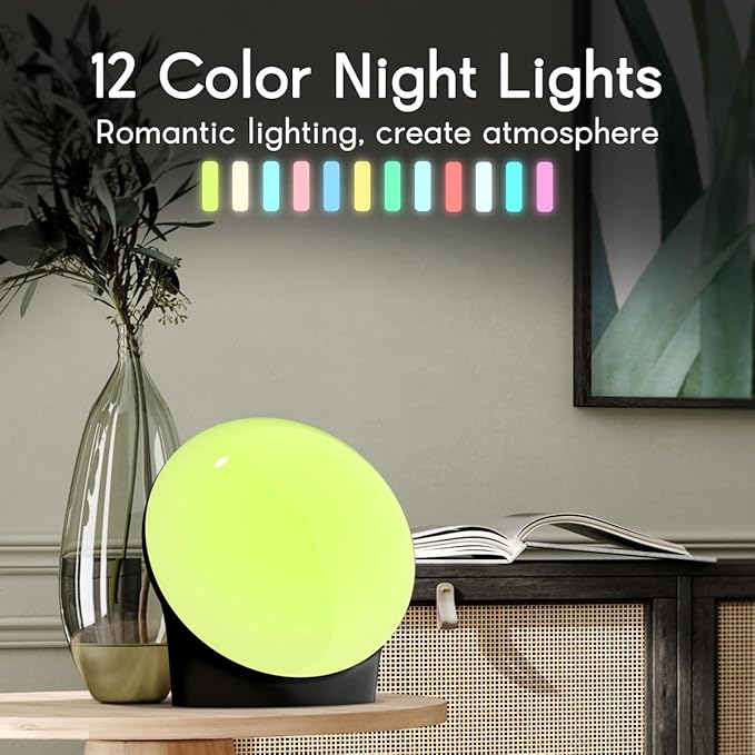 Brown Noise Sound Machine with 30 Soothing Sound 12 Colors Night Light and White Noise Machine 36 Volume Levels 4 Timers and Memory Function 10 Adjustable Brightness Sleep Machine for Baby Adults Kid