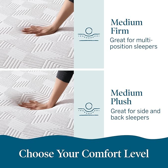 Lucid 12 Inch Memory Foam Mattress - Medium Firm Feel - Infused with Refreshing Bamboo Charcoal and Cooling Gel - Bed in a Box - Temperature Regulating - Pressure Relief - Breathable - King Size