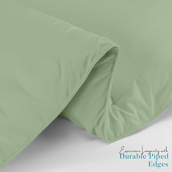 Utopia Bedding Queen Comforter Duvet Insert, Quilted Sage Green Comforter with Corner Tabs, Box Stitched Down Alternative Comforters Queen Size 88 x88 inches