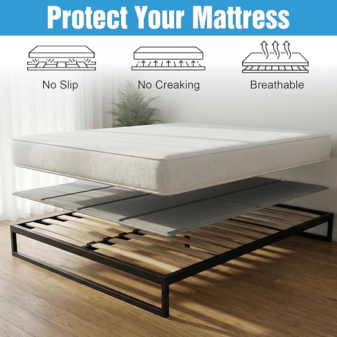 Bunkie Board King Size (76x80''), 10mm Bed Boards for Under Mattress, Breathable, Noise Minimizing, Moisture Resistant Bunkieboards, Heavy Duty Bed Support Board for Platform & Slatted Frames