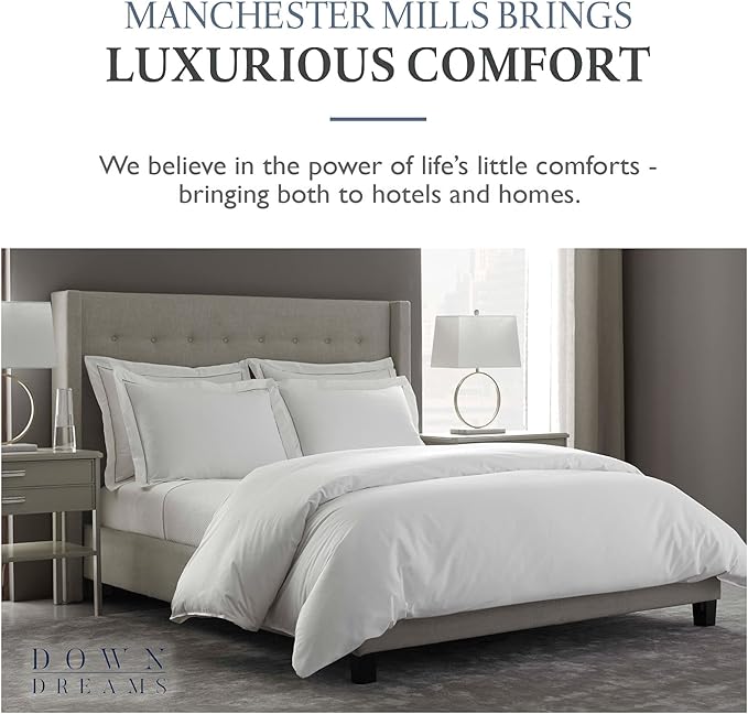 Down Dreams Manchester Mills Classic Pillows - Queen/Medium Support, 2-Pack