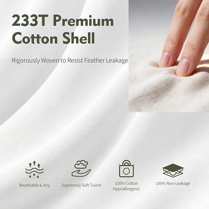 12"x20" Pillow Inserts Soft Feather Pillow Set of 1 Indoor Decorative Sofa Down Pillows Bed Pillows Couch Pillow