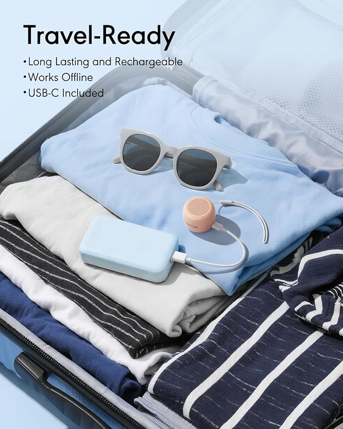 Sound Machine Flowtune White Noise Machine for Baby Adults, Mini Portable Sound Machine for Travel, 6H Timer, 18 Soothing Sleep Sounds Gift (Peach)