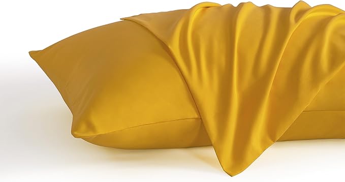 NTBAY Toddler Pillow Cases Set of 2, 2 Pack Brushed Microfiber 14x20 Pillow Cases, Soft, Wrinkle, Fade, Stain Resistant Ginger Yellow Pillow Cases with Envelope Closure, 14x20 Inches, Ginger Yellow
