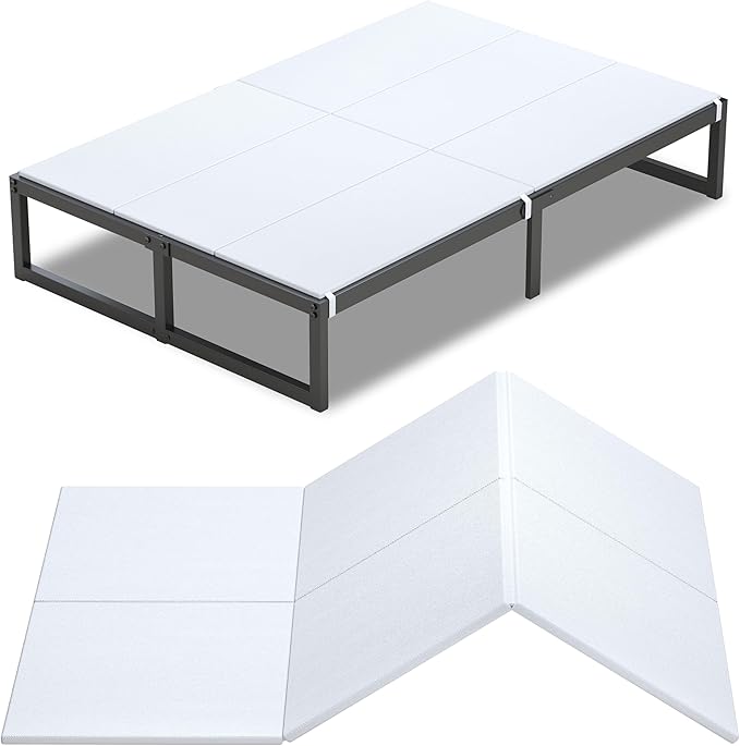 Lutown-Teen Bunkie Board Full Under Mattress High-Density Polymer Full Size Bunkie Board Anti-Sag, Breathable, Moisture Resistant, Noise Minimizing, White