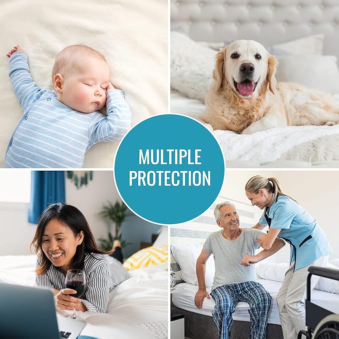 DMI Waterproof Mattress Protector, Mattress Pad, Waterproof Mattress Cover, Bed Pad and Bed Cover, Contoured Fitted Sheet, Twin (Pack of 24), White