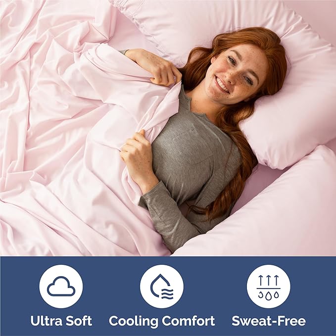 King 6 Piece Sheet Set - Comfy, Breathable & Cooling - Soft Hotel Luxury Bedding for Women, Men, Kids, Teens and Children - 1 Flat & 1 Fitted Sheet & 4 Pillowcases with Deep Pockets - Lavender Pink