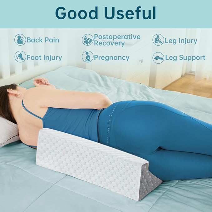 Wedge Pillow for Side Sleeping, Side Sleeper Body Back Positioners for Back Pain, Preventing Bedsores, After Surgery, Pregnancy Support, Ankle Support, Bed Wedge Pillow for Side Sleepers